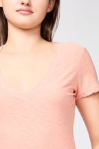 Relaxed T-Shirt With Reversed Border - Spritz - Women