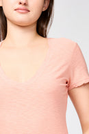Camiseta Casual Con Ribete Invertido - Spritz - Mujer