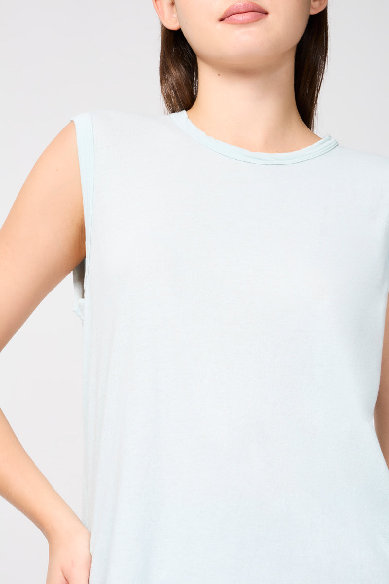 James Perse - Débardeur Crepe Jsy Muscle - Ocean Spray - Femme