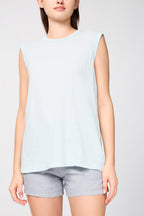 James Perse - Débardeur Crepe Jsy Muscle - Ocean Spray - Femme