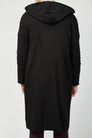 Manteau À Capuche En Molleton - Noir - Femme