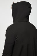 Manteau À Capuche En Molleton - Noir - Femme