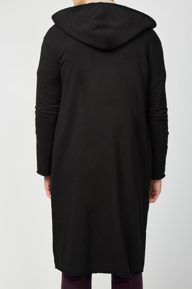 Abrigo polar con capucha - Negro - Mujer