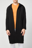 Abrigo polar con capucha - Negro - Mujer