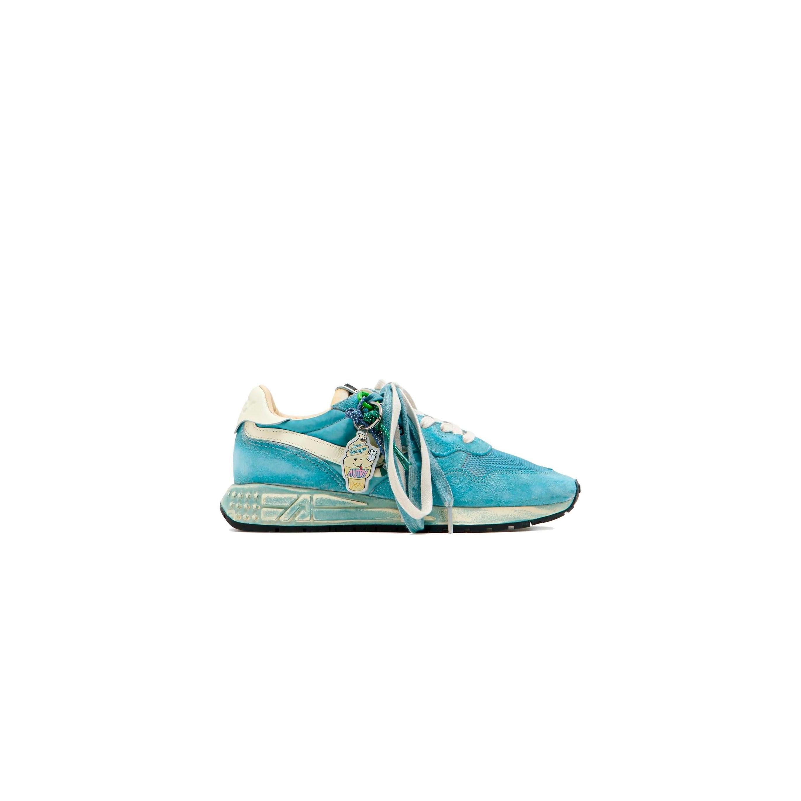 Autry Reelwind Super Vintage Suede And Nylon White And Space - Blue