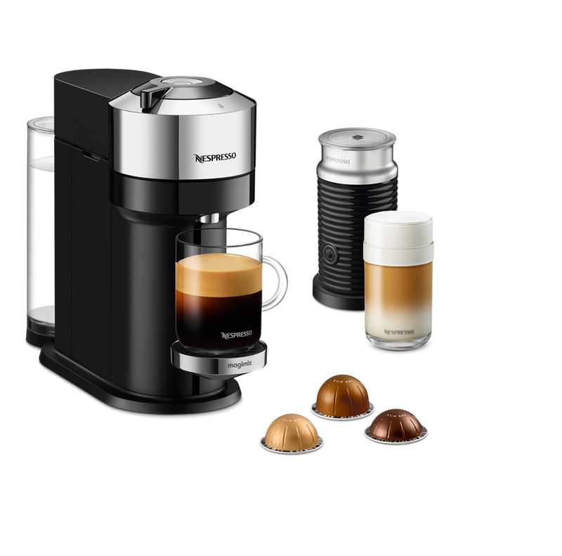 Vertuo Next Premium Chrome + Aeroccino 3 | Jusqu’à 100€ remboursé en café Nespresso - Machine Nespresso Magimix