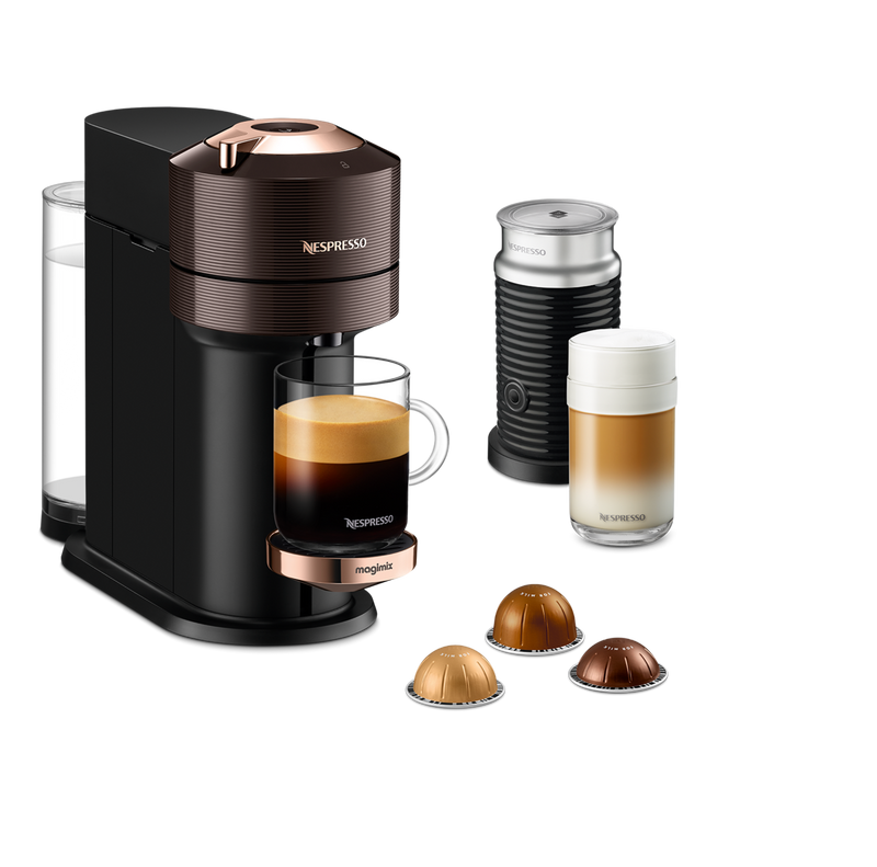 Vertuo Next Premium Rich Brown + Aeroccino 3 | Jusqu’à 100€ remboursé en café Nespresso - Machine Nespresso Magimix