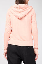Classic Long-Sleeved Zip-Up Hoodie - Rhubarb Pigment - Women