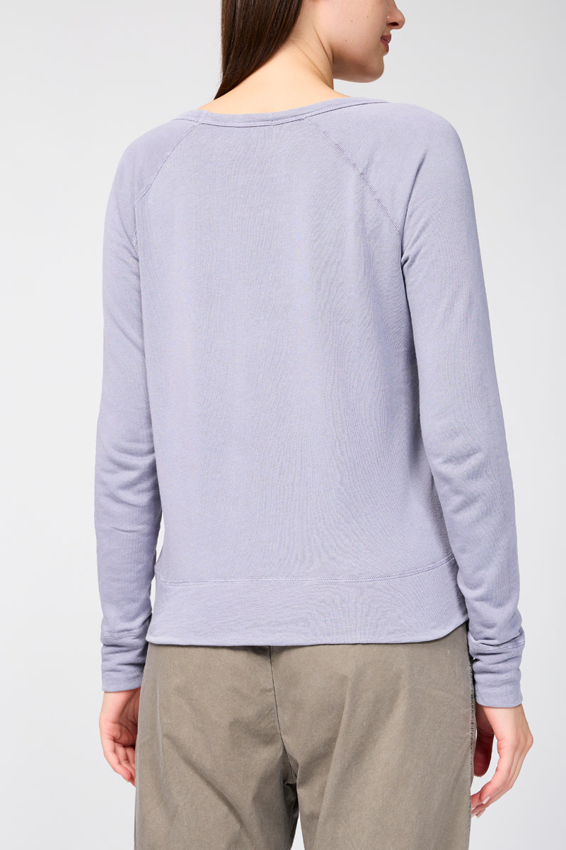 Classic L/S Raglan Sweatshirt - Soft Lavendar Pigment - Womenswear