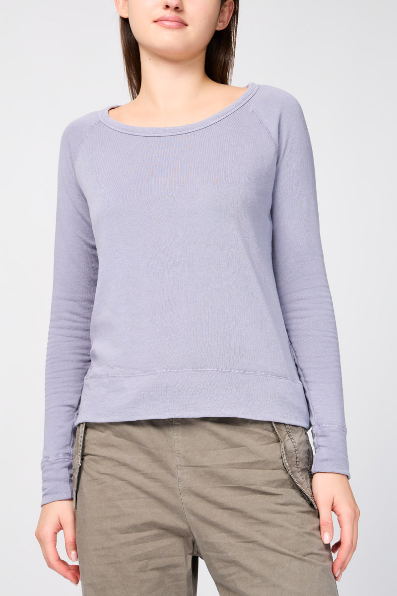 Classic L/S Raglan Sweatshirt - Soft Lavendar Pigment - Womenswear