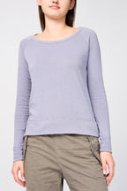 Classic L/S Raglan Sweatshirt - Soft Lavendar Pigment - Womenswear