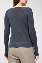 Classic L/S Raglan Sweatshirt - Squid Pigment - Femme
