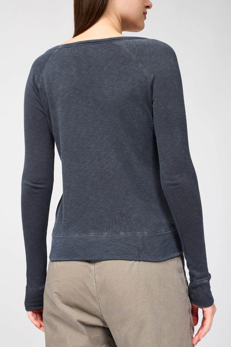 Classic L/S Raglan Sweatshirt - Squid Pigment - Femme