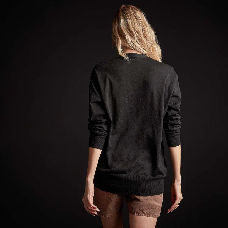 James Perse - Button Up Cardigan - Black - Women