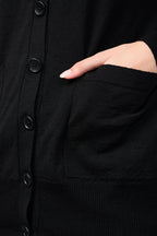 James Perse - Button Up Cardigan - Black - Women