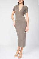 Vestido de punto con abertura delantera - River Rock - Mujer