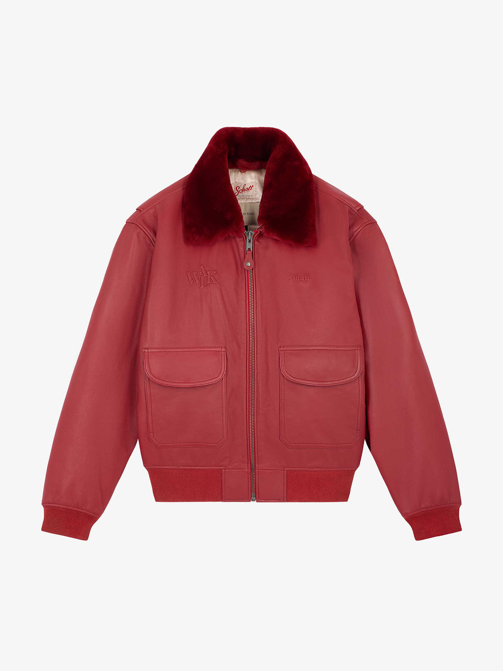 Walk In Paris X Schott Nyc ® - La Flight Jacket Rouge