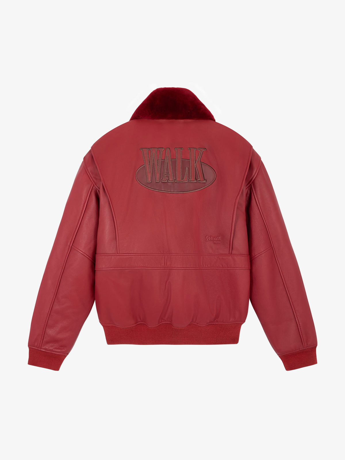 Walk In Paris X Schott Nyc ® - La Flight Jacket Rouge