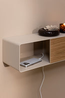 Hängekonsole SION de diseño moderno con elementos blancos y de madera, ideal para zeitloses Wohnen.