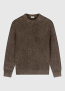 Pull Col Rond Washed - Espresso