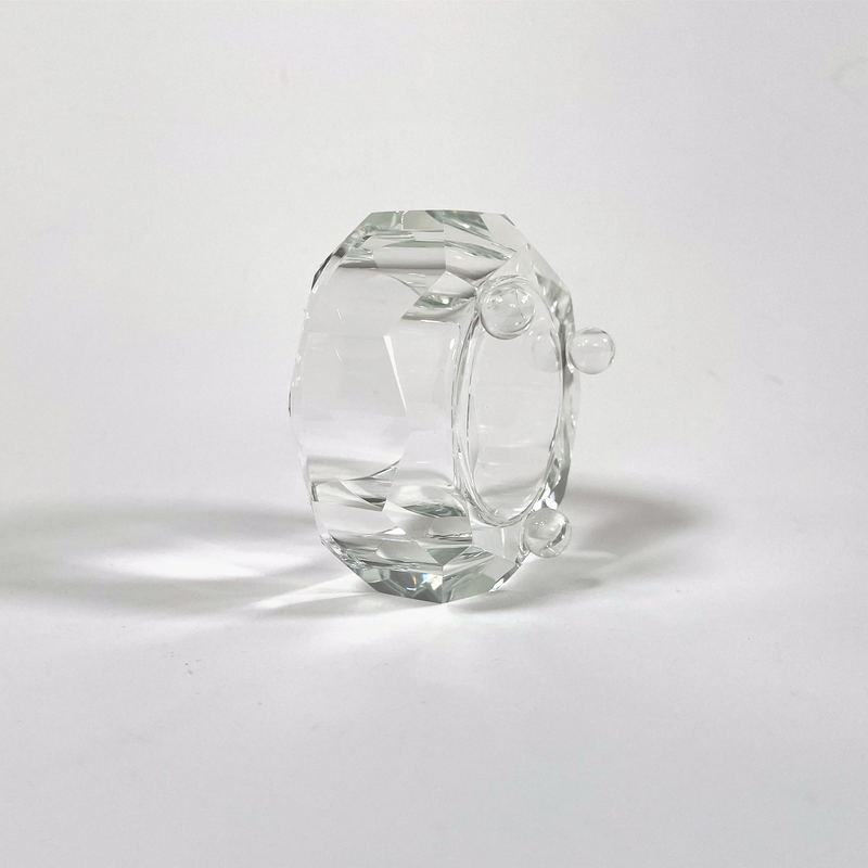 Élégante Boîte En Verre Cristal Swarovski, 2000S - Pièce Vintage