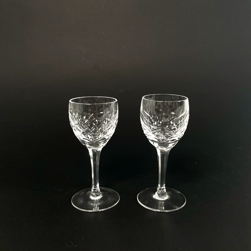 Ensemble De Divers Verres En Cristal De Bohême Taillés À La Main, 1980S - Pièce Vintage