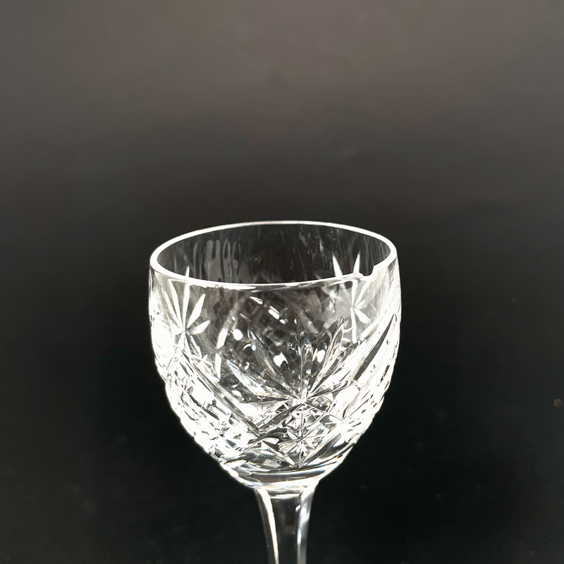 Ensemble De Divers Verres En Cristal De Bohême Taillés À La Main, 1980S - Pièce Vintage