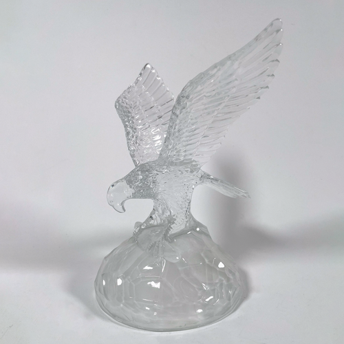 Sculpture Aigle En Cristal - Style Lalique, Vintage Années 1980 - Pièce Vintage