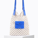 Sac Weaves Macramé Bleu Digital