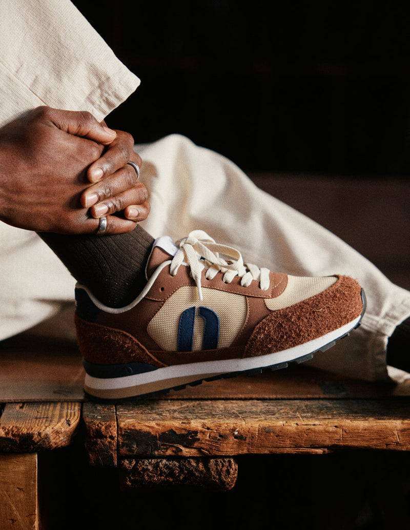 Baskets Basses Adrien - Marron Écru Marine