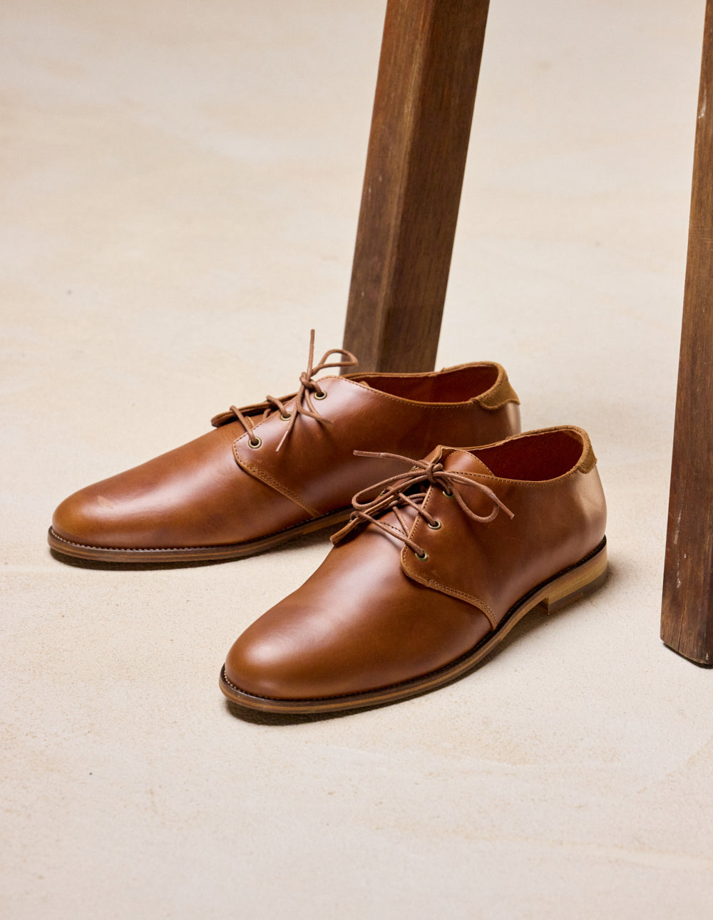 Derbies Alphonse - Cuir Pull-Up Miel