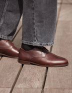 Derbies Antonin - Cuir pull-up grainé marron