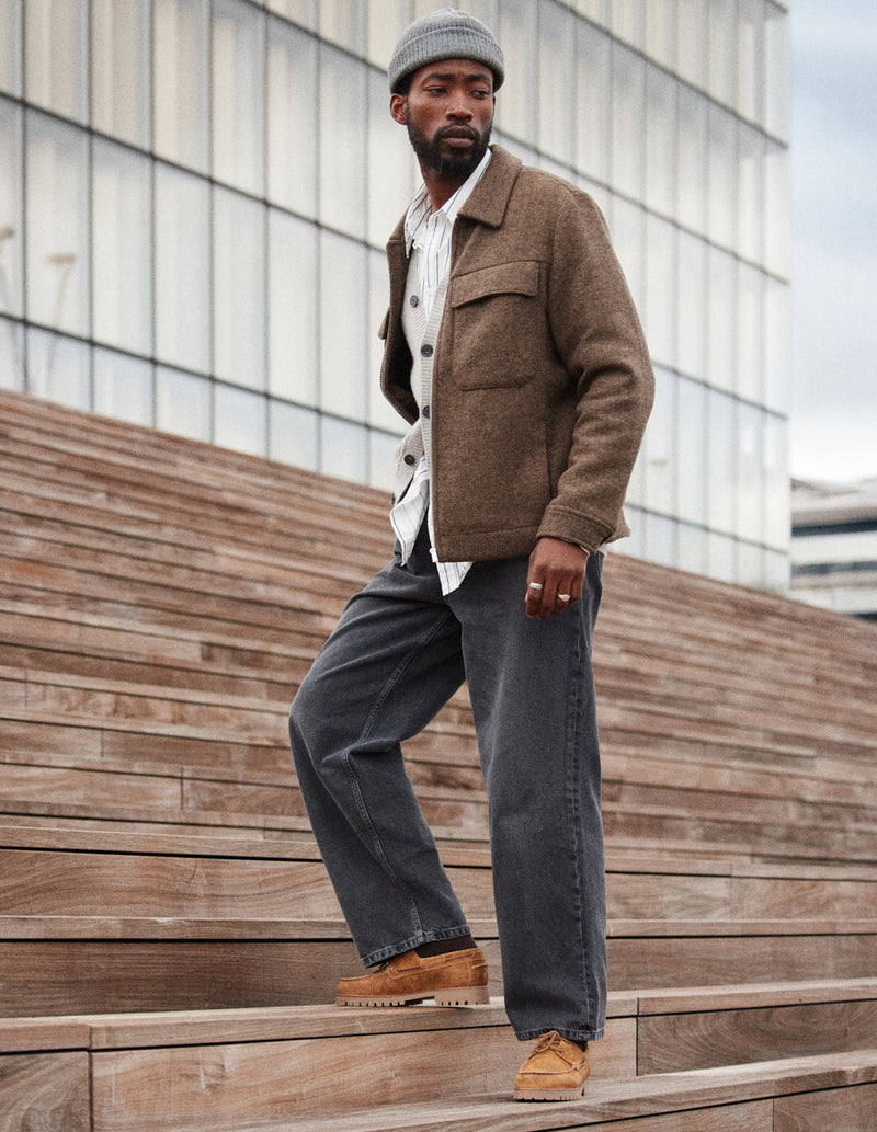 Chaussures Bateau Tom - Suède Huilé Marron