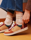 Baskets Basses Marie - Brique Beige Bordeaux