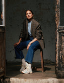 Baskets Basses May - Écru Rose Jaune