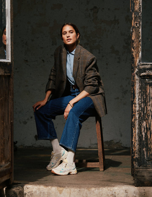 Baskets Basses May - Écru Rose Jaune