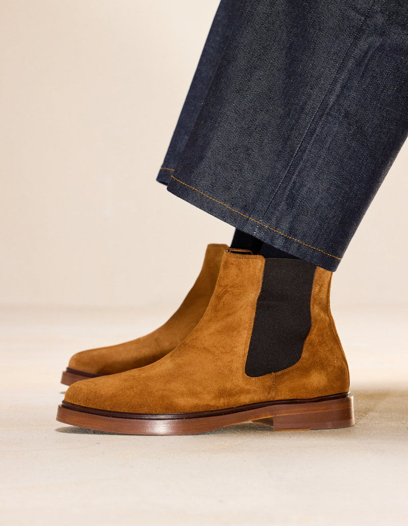 Bottines Nicolas - Suède Marron