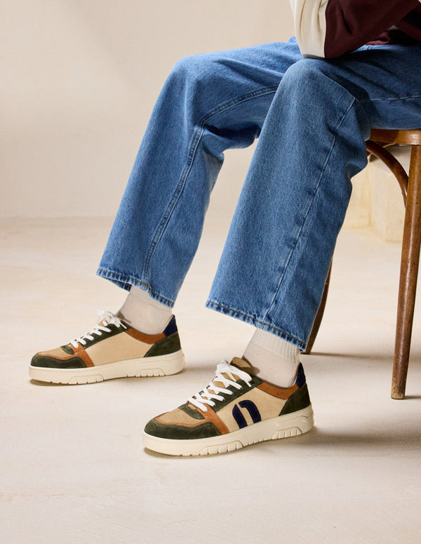Zapatillas bajas Nino - Verde Marrón Beige