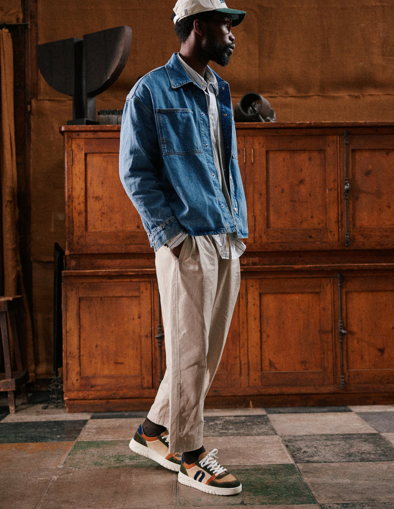 Baskets Basses Nino - Vert Marron Beige