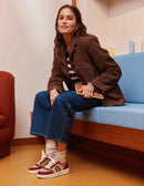 Baskets Basses Nora - Bordeaux Camel Beige