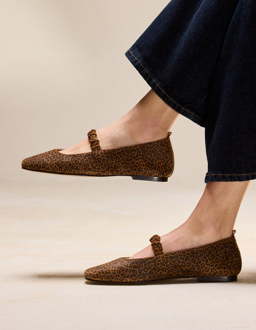 Ballerines Serra - Suède Léopard