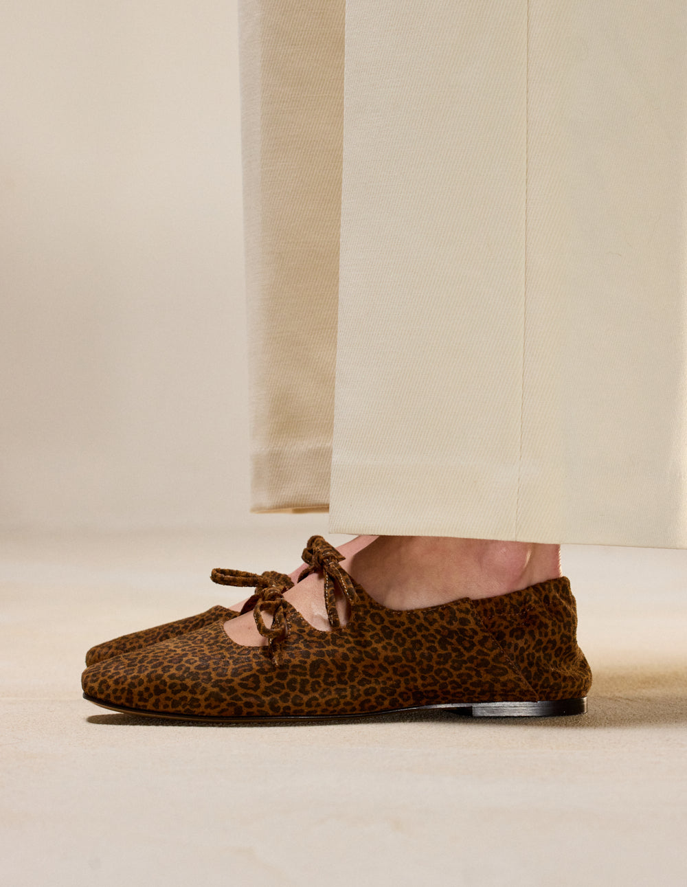 Ballerines Tula - Suède Léopard