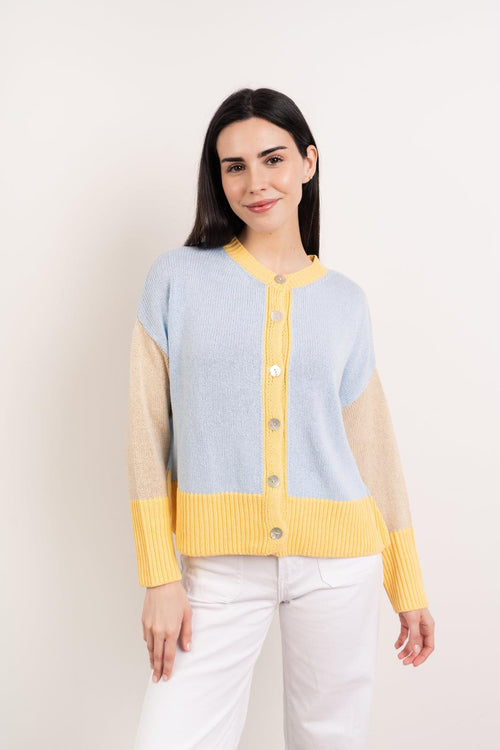 Cardigan En Coton Jaune Leti