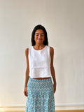 Claudia White Linen Top