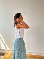 Claudia White Linen Top