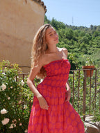 Vestido de lino naranja Casiopea