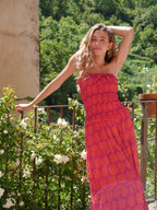 Vestido de lino naranja Casiopea