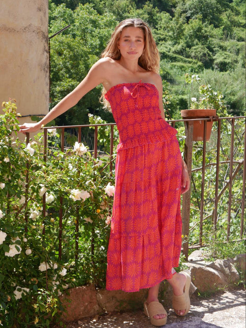Robe En Lin Orange Casiopea