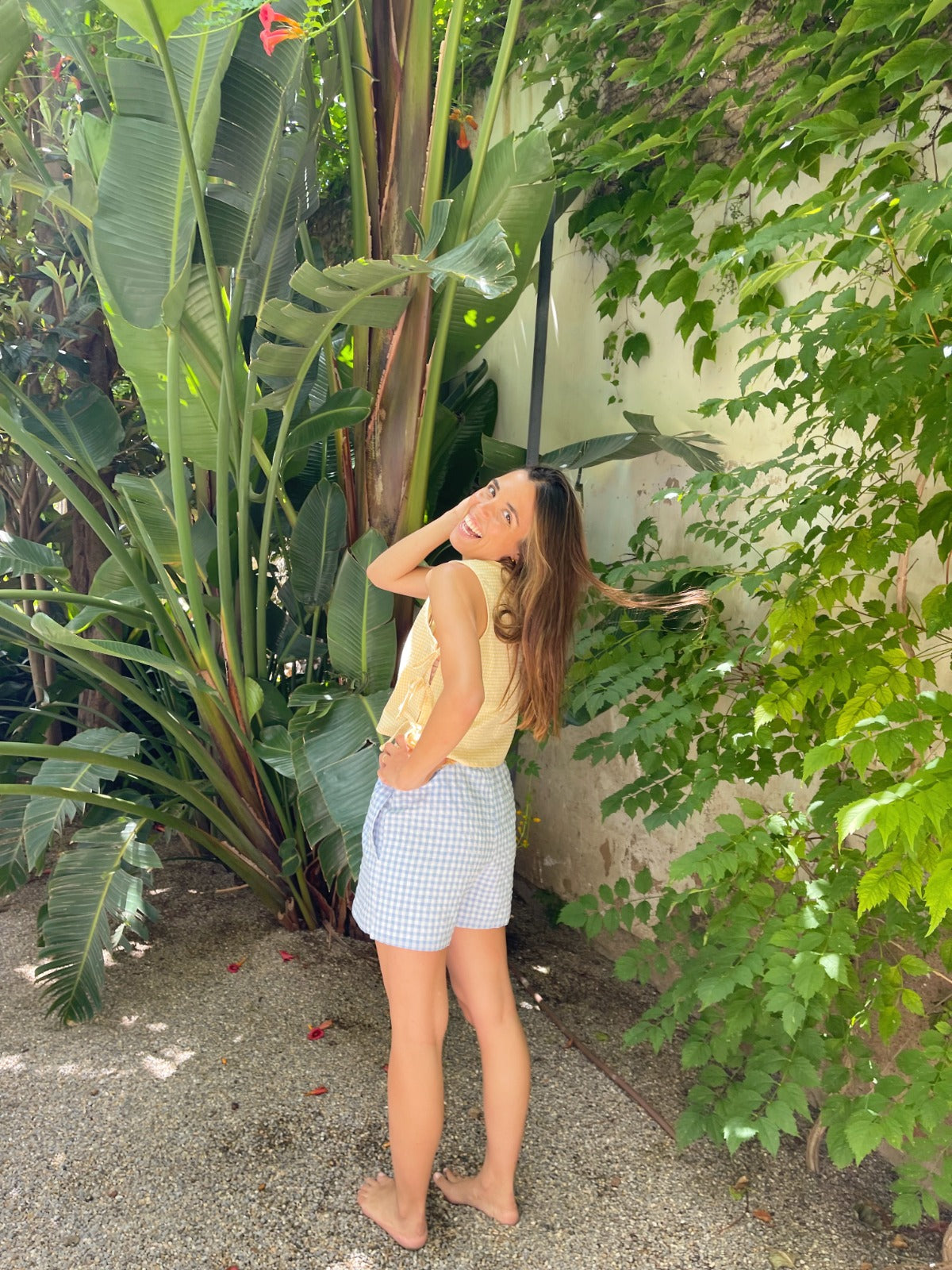 Short Mina Bleu Y Jaune