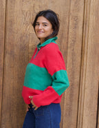 Jersey Paola Fucsia Y Verde